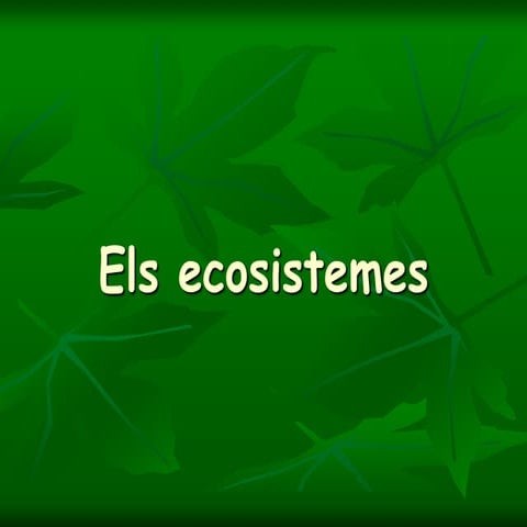 Els Ecosistemes