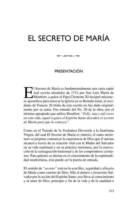 El Secreto de María - Luís Maria Grignion de Montfort