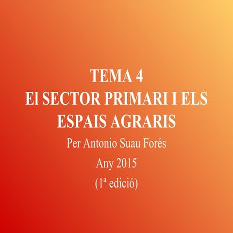 El sector primari