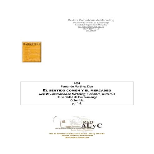 MARKETING Y SENTIDO COMUN