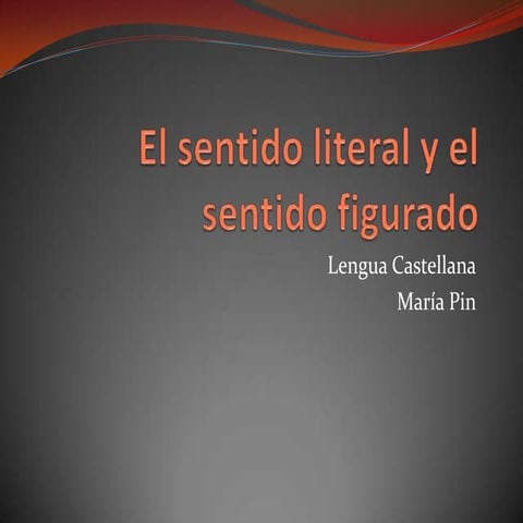 El sentido figurado | PPTX
