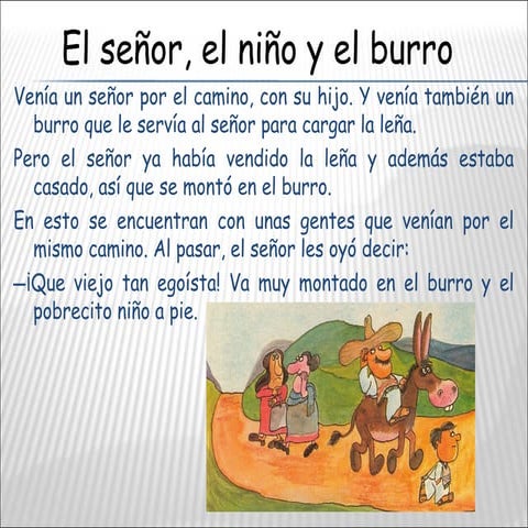 Cuento "El burro y el caballo"