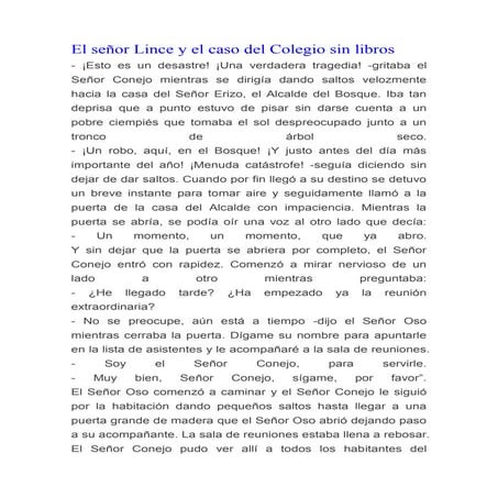 El señor lince y el caso del colegio sin libros