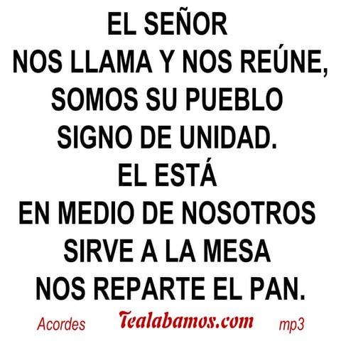 El señor nos_llama_y_nos_reune | PPT