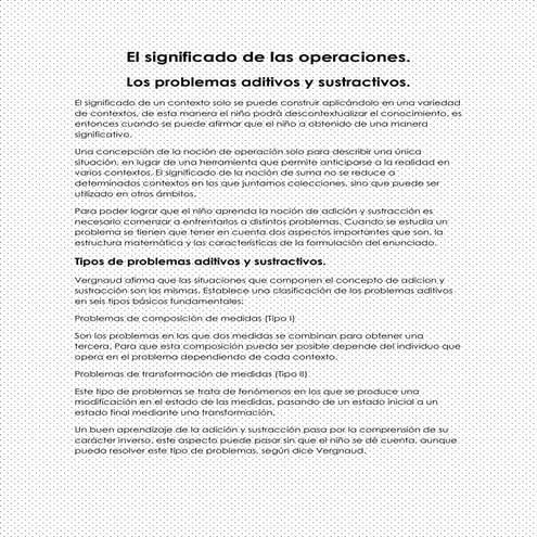 El significado de las operaciones