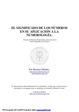 El Significado de los Números. Numerología.