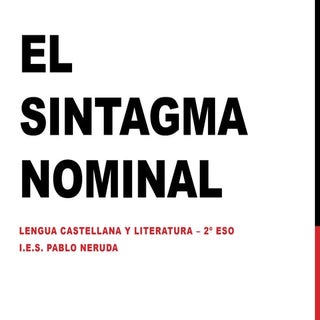 El sintagma nominal