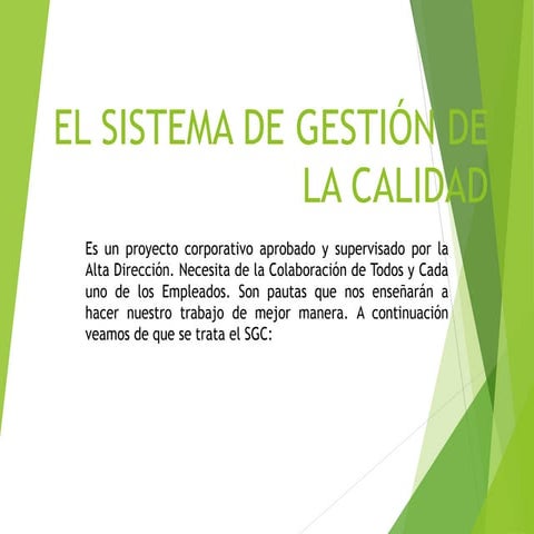 El sistema de gestión de la calidad | PPTX