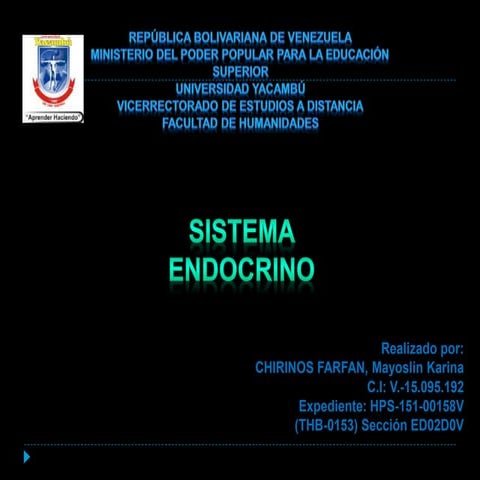 El sistema endocrino