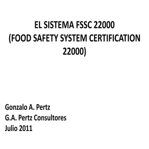 El sistema fssc 22000