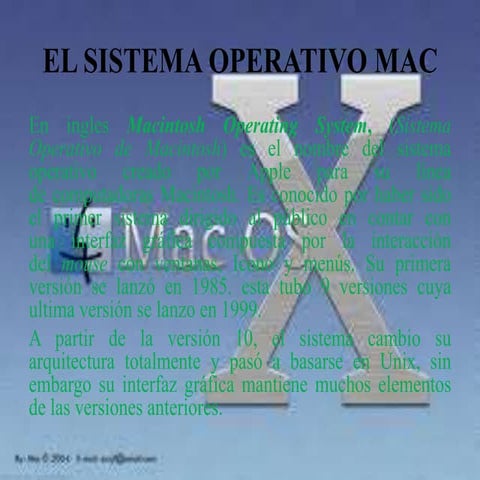 El Sistema Operativo MAC