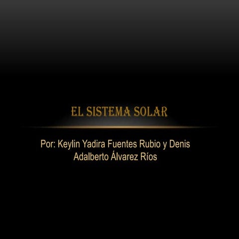 El sistema solar