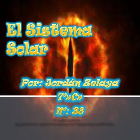 El sistema solar-Jordan Zelaya