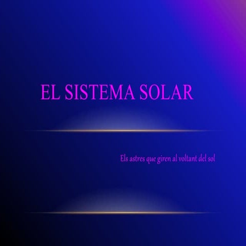 El sistema solar