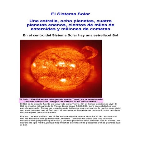 El Sistema Solar Primaria