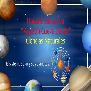 El sistema solar y sus planetas