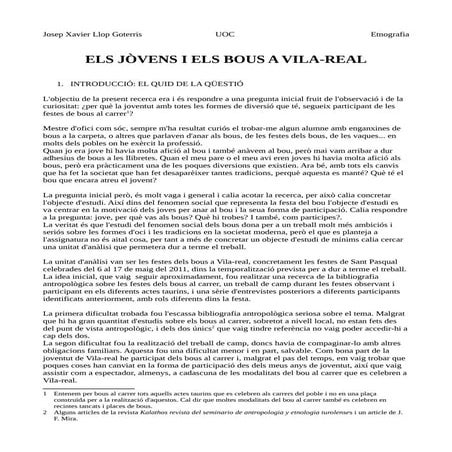 Els joves i els bous al carrer a vila real | PDF