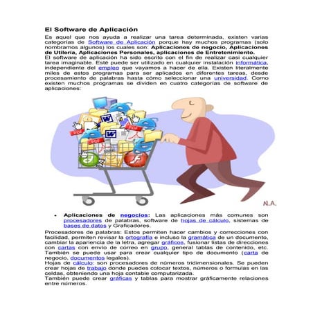 El software de aplicación