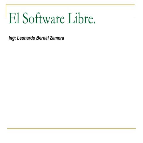 El software libre