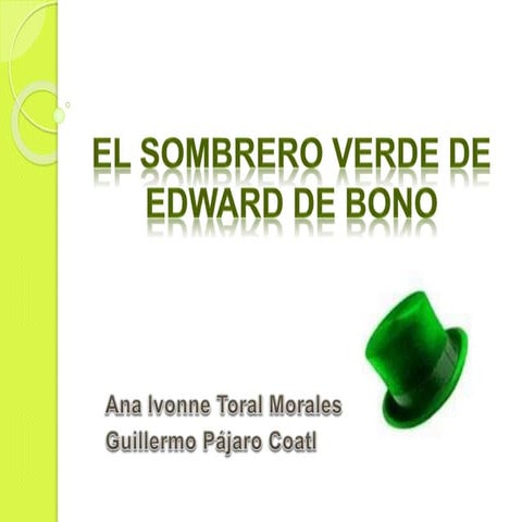 El sombrero verde de edward de bono | PPTX