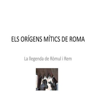 La llegenda de Ròmul i Rem
