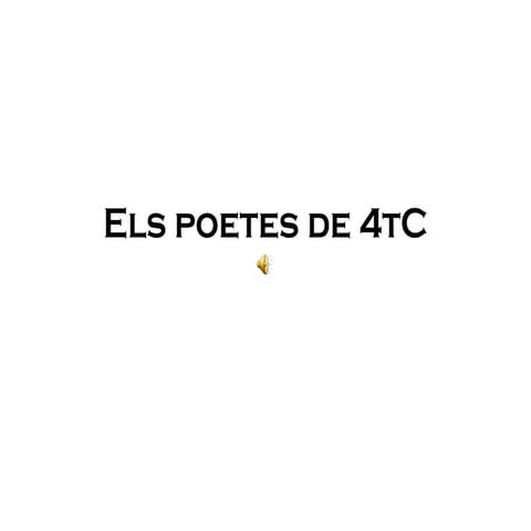 Els poetes de 4t c