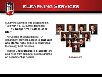 NIU eLearning Services Presentation