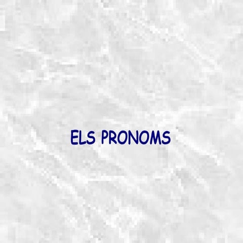 Els pronoms