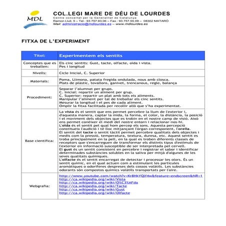 Experimentem amb els sentits