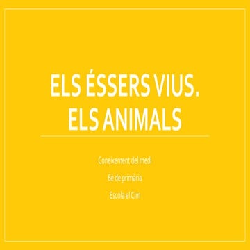 Els éssers vius (1/3)