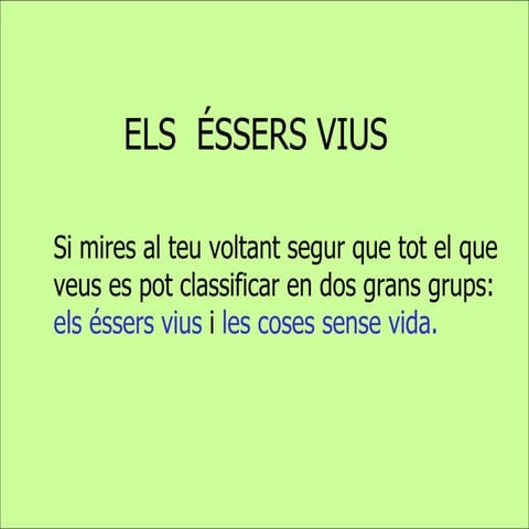 Els  éssers vius 