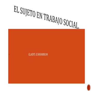 El sujeto en trabajo social