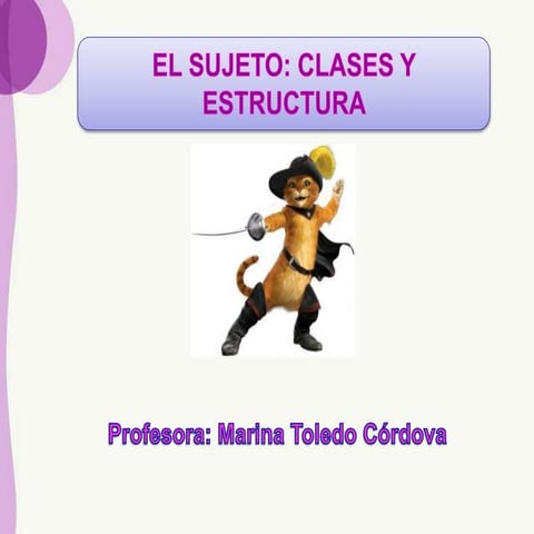 El sujetoy sus clases