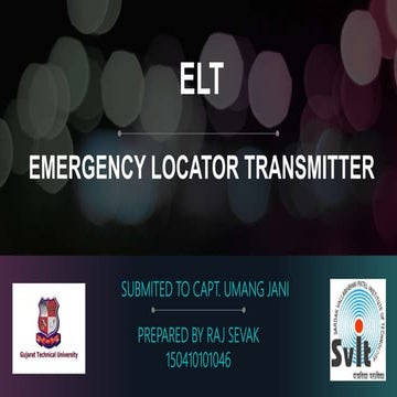 ELT- EMERGENCY LOCATOR TRANSMITTER