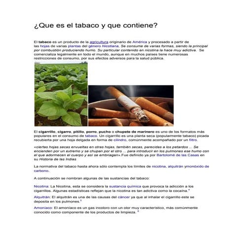 que es tobacco El tabaco