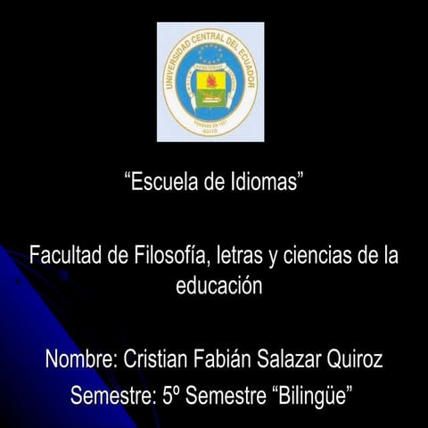 Escuela de Idiomas Cristian Salazar Quiroz El Tabaquismo