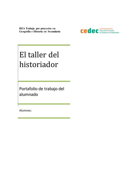 El taller del historiador (Portafol...