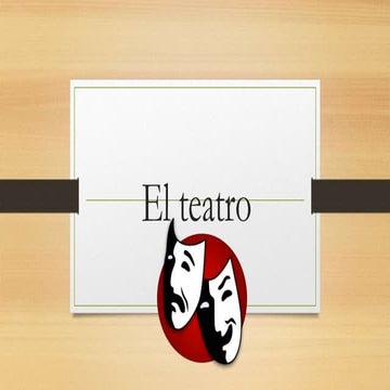 el teatro para niños menores de 12qw años | PPTX