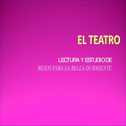 El Teatro. Power Point