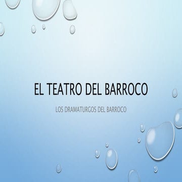 El teatro del Barroco