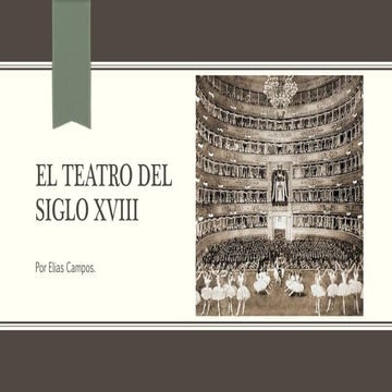 El teatro del siglo xviii