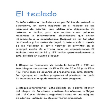 El teclado