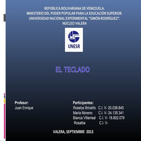 Diapositivas "El Teclado"