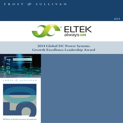 Friost & Sullivan  - Eltek (dc power systems) award write up
