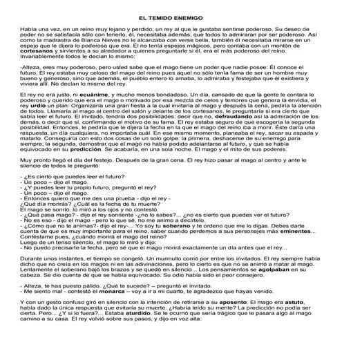 Lectura: El temido enemigo