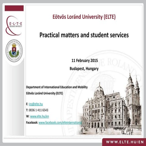 Eötvös Loránd University (ELTE) introduction spring 2014-2015 | PDF