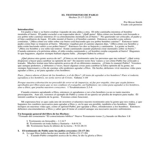 El testimonio de pablo | PDF