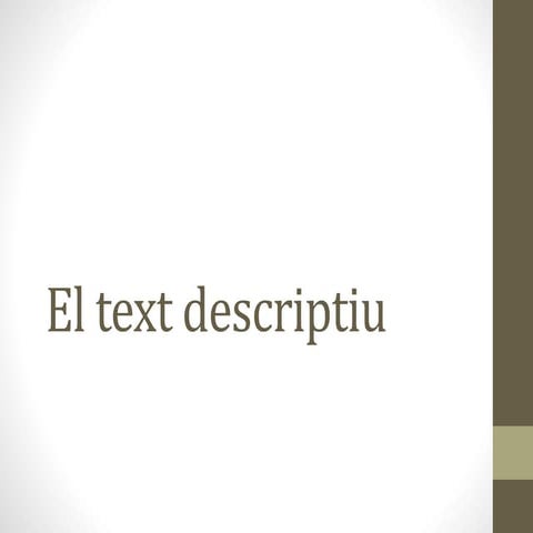 El text descriptiu
