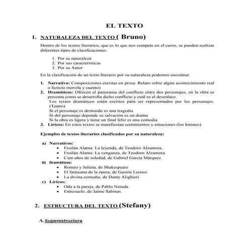 El texto ...lenguaje