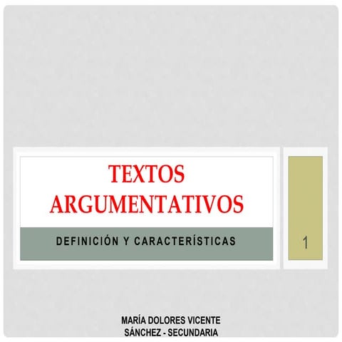El texto argumentativo